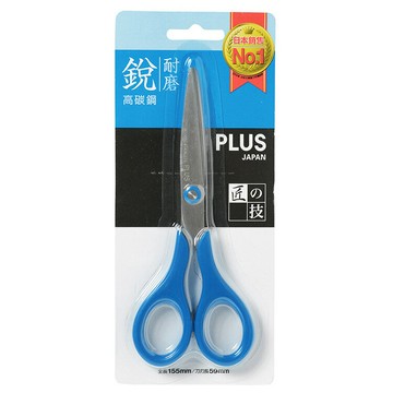 PLUS 普樂士 高碳鋼 耐磨 6吋 剪刀 藍 /支 SC-155C（34-136）【APP滿額下單10%點數(單一帳號最高1000點)】4/30止