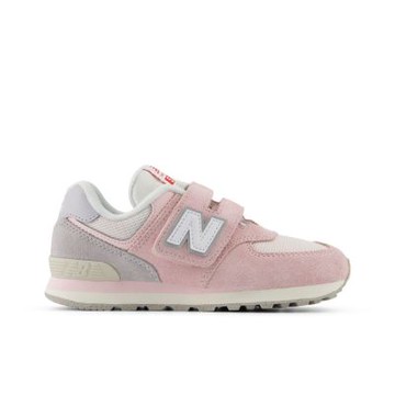 New Balance 中大童 休閒鞋-粉紅色系-PV574BKM-W