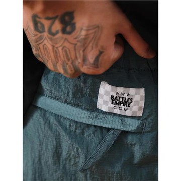 Battles金屬絲光尼龍短褲夏季基礎五分褲寬松休閑輕薄透氣美式