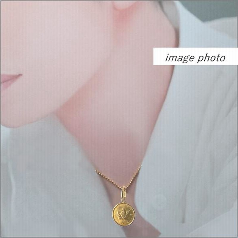 純金＆プラチナ ペア ネックレス メイプル金貨＆プラチナ貨 1/10
