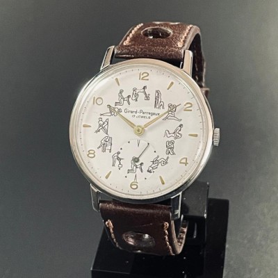 3645【シックでお洒落】メンズ 腕時計 ジラール・ぺルゴ 手巻