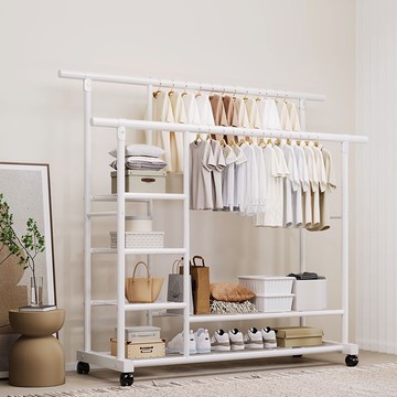 免運 開發票 衣帽架 落地衣架 衣架落地立式落地掛衣架家用臥室衣帽架陽臺晾衣桿加粗掛衣服架子