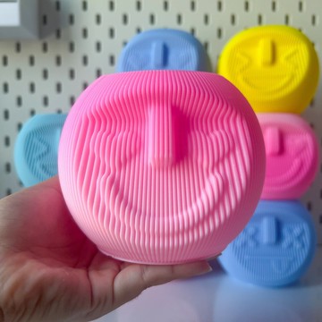 愛心花瓶（收納盒）-粉紅色漸變