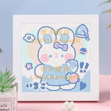高顏值鉆石畫手工diy點貼粘鉆IG鉆石貼畫卡通動漫兔子5d兒童玩具【雲木雜貨】