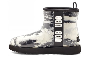 UGG CLASSIC CLEAR MINI BOOT MARBLE WHITE BLACK WOMEN