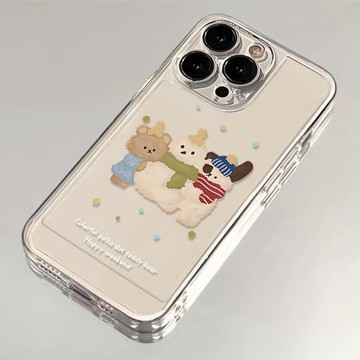 殼殼大世界ins可愛卡通適用蘋果14/15手機殼16promax手機套iphone12軟殼11新款15pro保護套XS防摔8p透明殼13