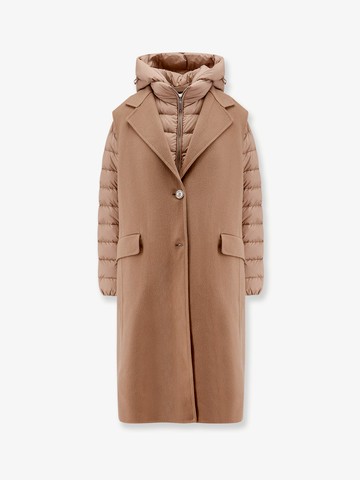 Padded jacket with sleeveless wool and cashmere coat - MOORER - gender_Woman