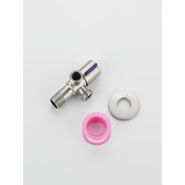 304不銹鋼一進二出馬桶角閥雙頭三角閥一分二三通閥分水閥雙出水