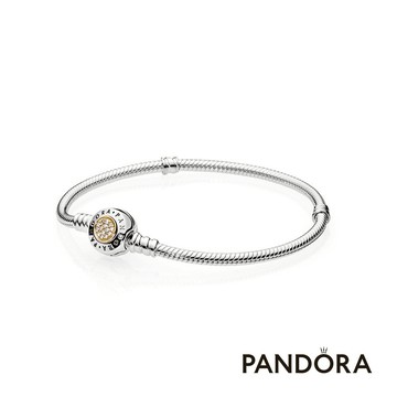 [客製化卡片]小資首選【Pandora官方直營】 Moments經典雙色手鏈