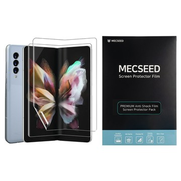 MECSEED 6DNF 全覆蓋自我修復混合玻璃硬塗層強化手機螢幕保護貼 內螢幕 2片 + 外螢幕 2片  Galaxy Z Fold 4  1組