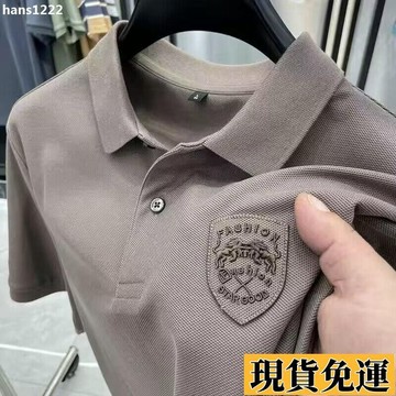 【台灣出貨】 虧本清倉🥺外貿男裝Polo衫短袖男士珠地夏季修身休閒刺繡上衣翻領T恤男刺繡 59ND