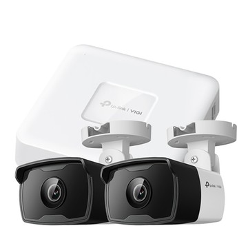 TP-Link 昌運監視器 組合 VIGI NVR1104H-4P 4路主機+VIGI C320I VIGI 2MP 戶外紅外線槍型監視器*2