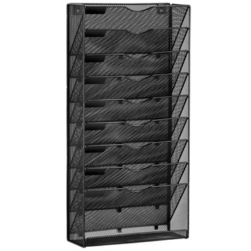 【10層大容量】金屬文件架 桌面收納架 書架 辦公收納 文件收納 資料架 文具收納 多層分類 穩固耐用 辦公桌書房整理必備