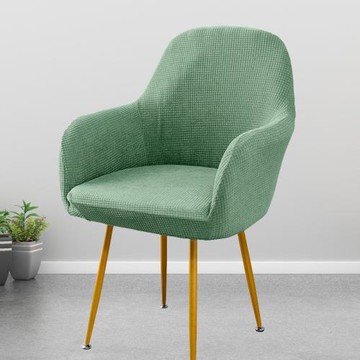 弧形椅套高扶手歐式連體椅子套北歐簡約家用彈力異形餐桌凳子套罩