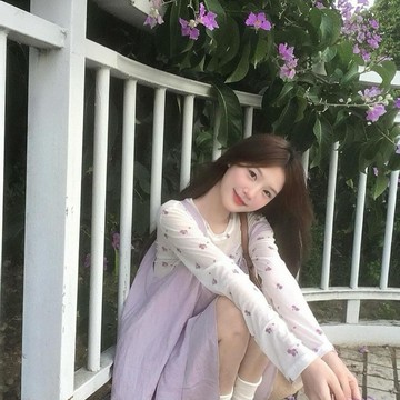 夏季必備🌞 套裝女2025夏新款韓系溫柔風薄款打底長袖防曬T恤紫色背心連衣裙