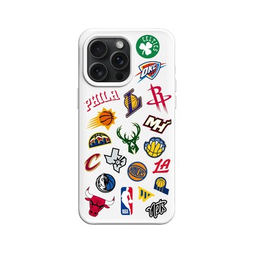 iPhone 15 Pro Max SolidX 白 - NBA - Mix Logos