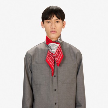 【INOUI EDITIONS】LOUVRE 純棉方巾65 - 紅