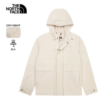 男款米白色DryVent防水透氣衝鋒衣｜8DXJQLI