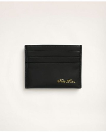 Brooks Brothers Men's Leather Card Case | Black
