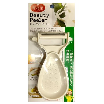 輕快刮菜皮器 柄部含磨泥板  白色  1個