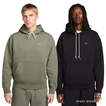 【下殺】Nike 連帽長袖上衣 男裝 刷毛帽T 寬鬆 綠/黑【運動世界】DX1355-320/DX1355-010