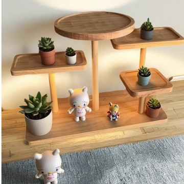 【台灣現貨】展示架 置物架 中式展示架 實木花架 博古架 階梯展示台 置物架 展示架 實木花架 杯架 園藝花架 博古