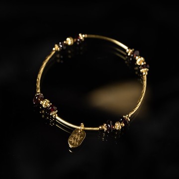 勃根地假期 I 紅石榴黃銅手鍊 C1711