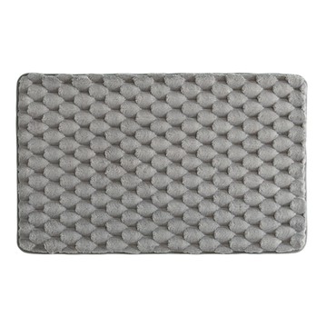 【媽媽咪呀】2入 加厚記憶棉雲朵法蘭絨吸水地墊50x80cm浴室地墊(浴室吸水防滑墊 浴室止滑墊)黑色