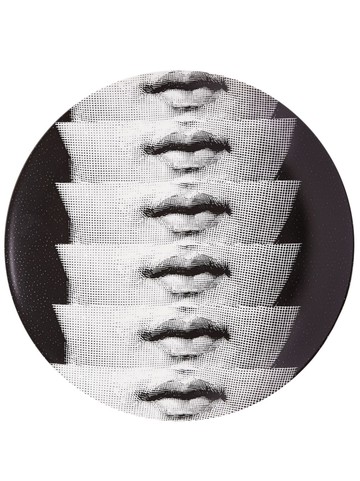 Fornasetti - Tema e Variazioni n.250 wall place - unisex - Porcelain - One Size - Black