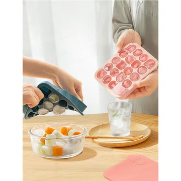 趣味速凍帶蓋儲存盒硅膠冰塊模具