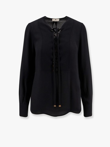 Viscose shirt with laces - ELISABETTA FRANCHI - gender_Woman