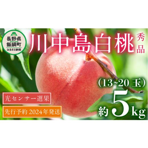 ふるさと納税 長野県 飯綱町 桃 川中島白桃 5kg 先行予約 2024年 秀品 光センサー選果 冷蔵【 もも モモ 予約 白桃 果物 くだもの フルーツ 旬 ギフト 贈答 長…