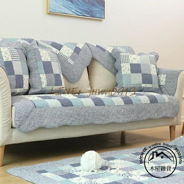 純棉歐式沙發罩布藝四季通用防滑坐墊子水洗純棉組合真皮沙發套巾【木屋雜貨】