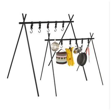 露營收納架掛架衣架戶外三腳架子三角野營燈架桿鋁合金支架自駕游