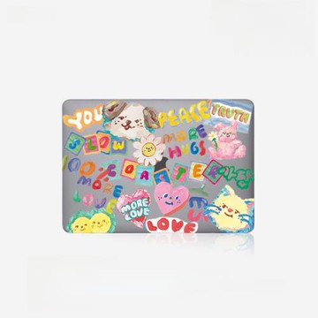 小眾涂鴉油畫風韓風聯名筆記本電腦保護套適用蘋果MacBook保護殼CASE原版M5 2025Air13.6/15 Pro13/14/16寸M3