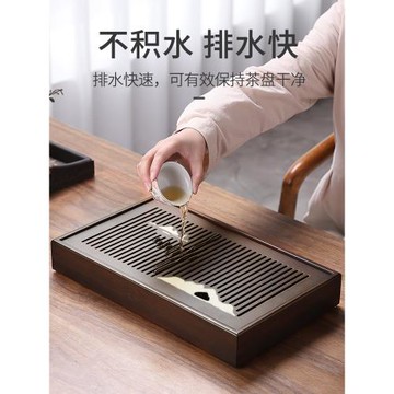 豪峰竹制茶盤家用長方形簡易托盤功夫茶具干泡臺小型中秋節禮物