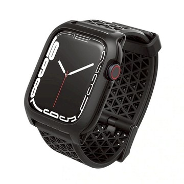 Apple Watch  S7/8/9 耐衝擊防摔保護殼(含錶帶)  黑色  共兩款 41mm
