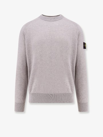 Responsible virgin wool sweater with logo patch - STONE ISLAND - gender_Man