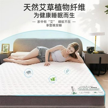 床墊軟墊家用艾草抗菌防螨加厚租房專用雙人記憶棉榻榻米海綿墊子