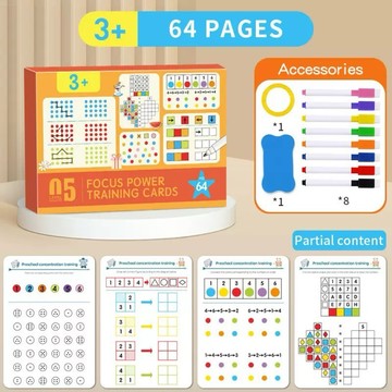 專注力思維訓練卡可提高專注力 英文版專注訓練 思維訓練卡