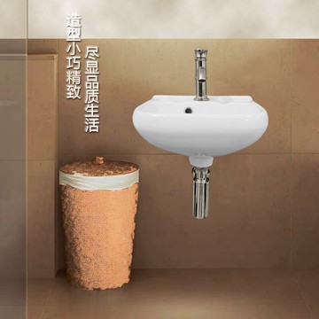 蝶陶復古小戶型衛生間掛盆浴室廚房壁掛式陶瓷面盆套裝柜組合北歐