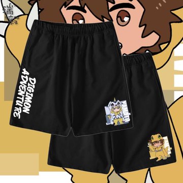 數碼寶貝亞古獸迪路獸加布獸兒童短褲男女學生兒童裝速干五分褲子