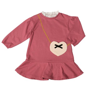 akachan honpo - 長袖洋裝-小包包-紅色