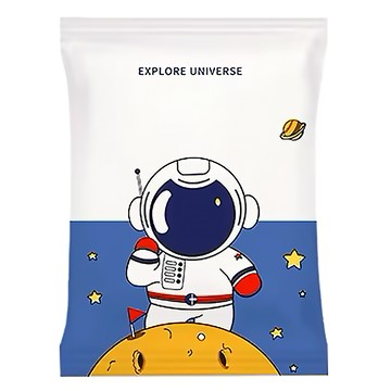德利生活 真空棉被收納袋 太空人 100 x 80cm 防塵雙邊密封條設計  1個