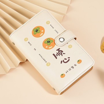 🔥臺灣發貨🔥理財收納冊 現金收納袋 密碼鎖現金存錢本 2025新款柿柿順心現金存錢本 大容量記賬收納冊現金整理創意攢錢本