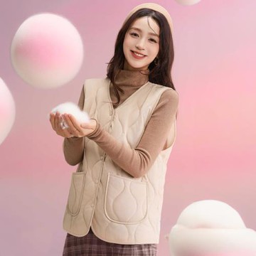 【LANNI 藍尼】★輕薄羊毛保暖背心(女裝/女背心/女外套/休閒/百搭)