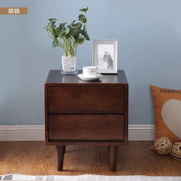 HappyLife 實木雙抽床頭櫃 Y11703