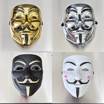【筱雅衣舖】V怪客面具 金色面具 銀色面具化妝舞會面具變裝派對表演