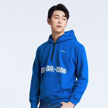 【ERSS】個性潮流前開拉鍊連帽大學T - 男 藍色【K60126】