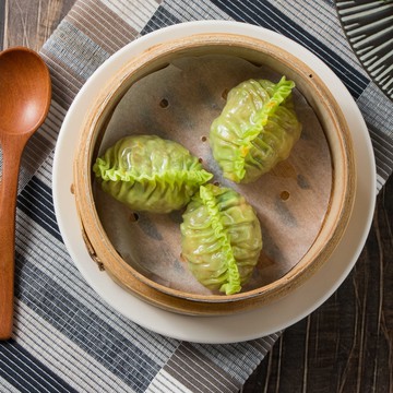 碧綠魚翅餃 12顆/盒 【港式點心】【港點】【寶達港式餐廳】